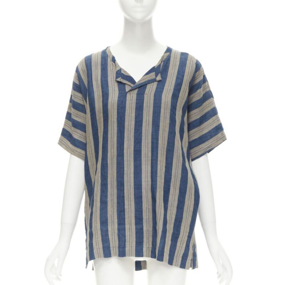 Comme des Garcons striped linen boxy fit shirt